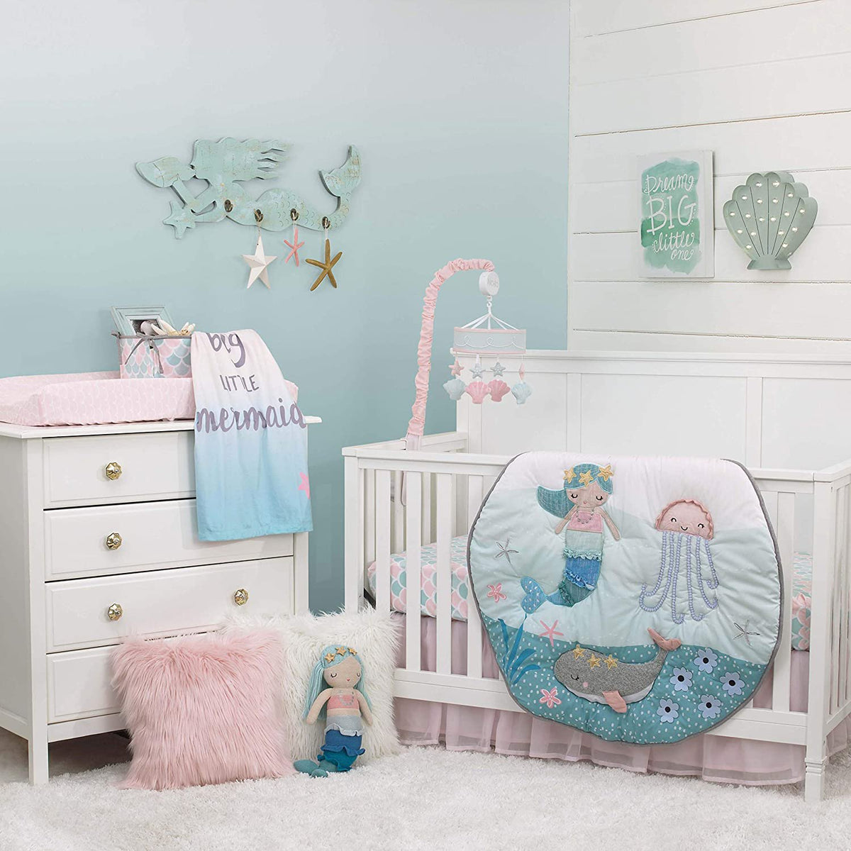 NoJo Dreamer - Aqua/Grey Butterflies Musical Mobile