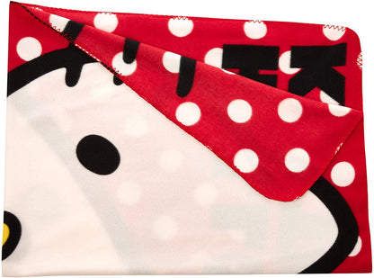 SANRIO Hello Kitty, "Polka Dot Kitty" Fleece Throw Blanket, 45" x 60"