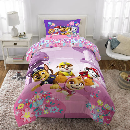 Franco Kids Paw Patrol Girls Twin Comforter and Sheets Set